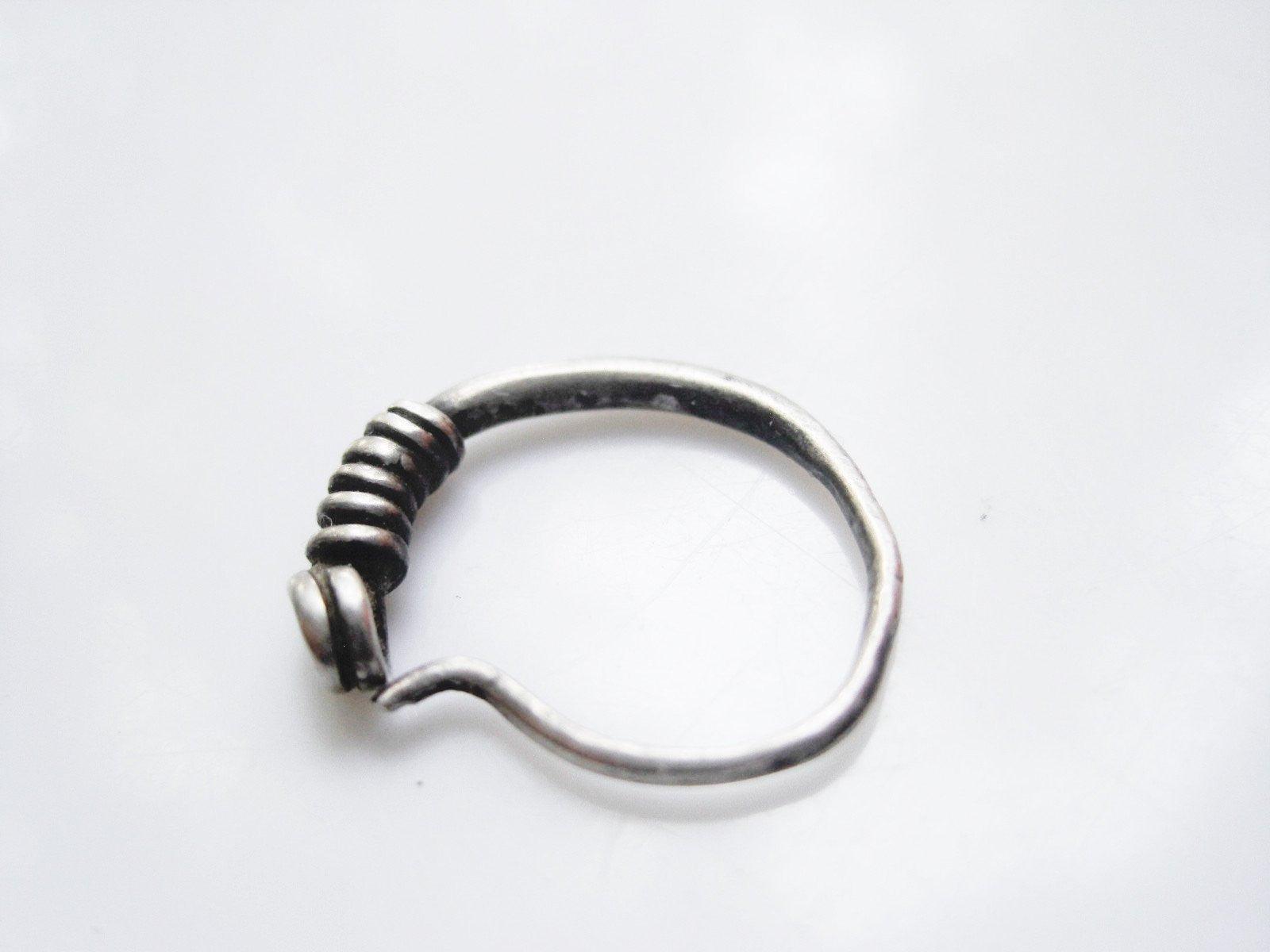 afghani silver nose ring