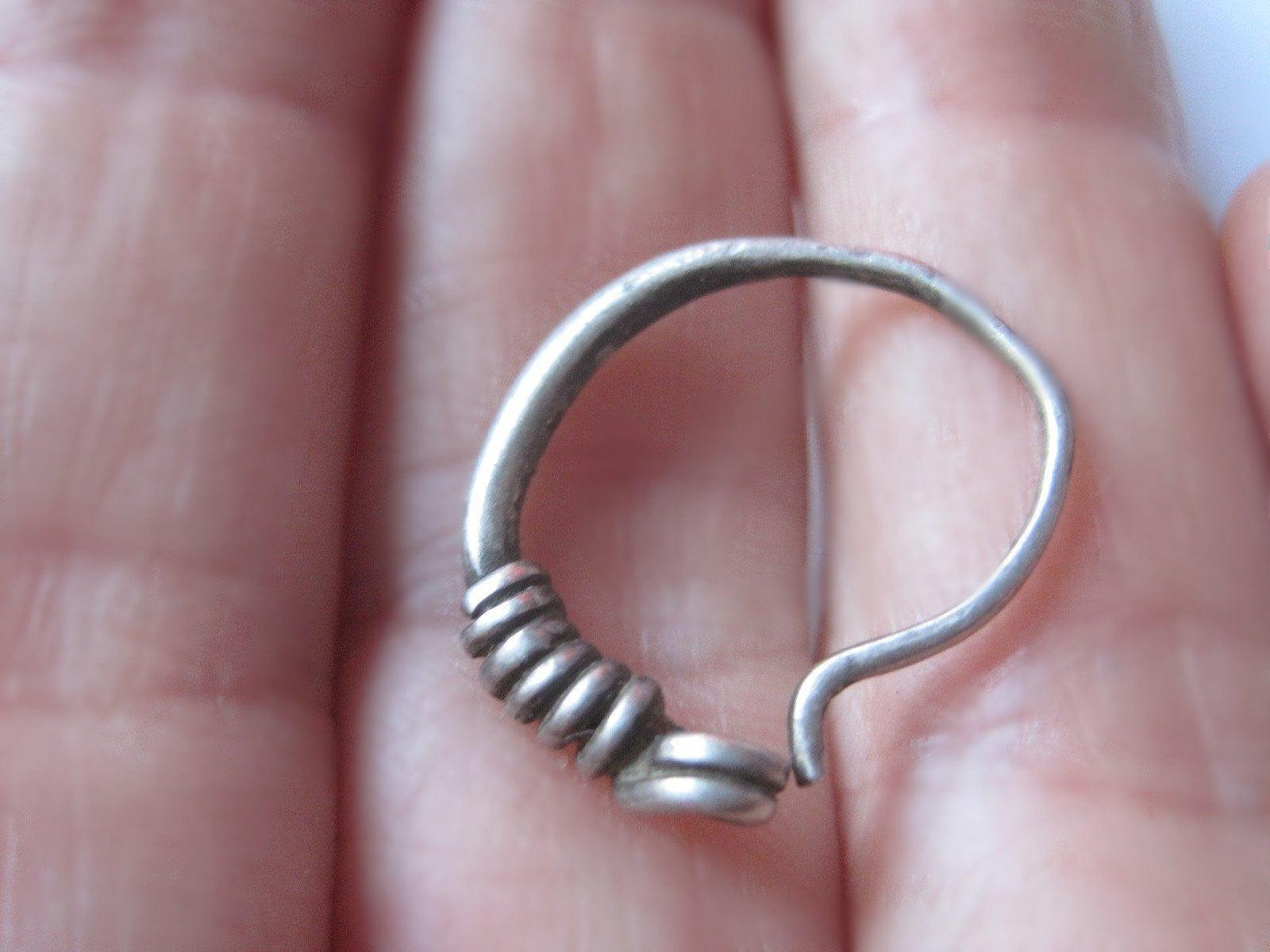 silver nose ring