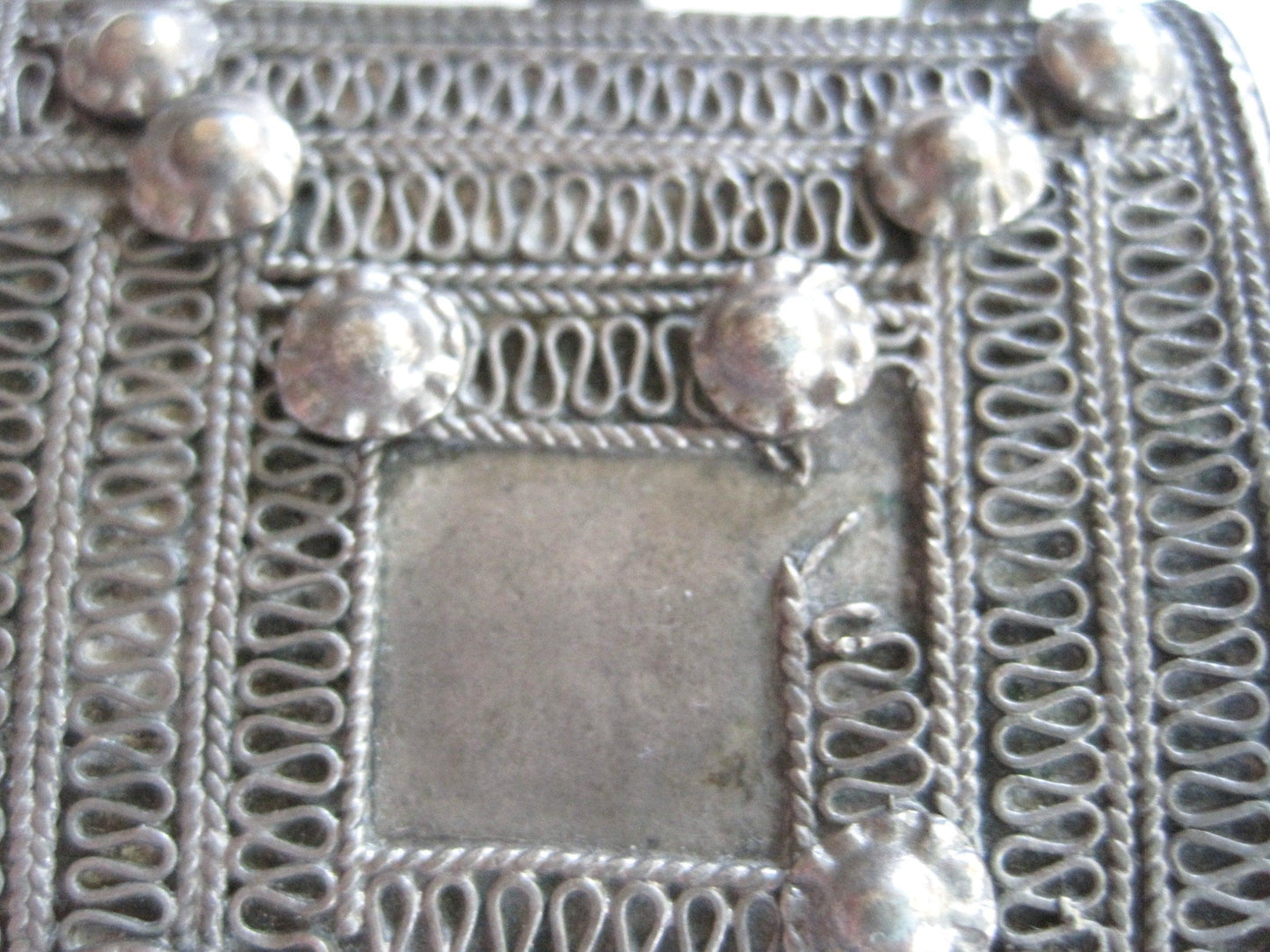 Vintage Silver Indian Amulet Pendant - Anteeka