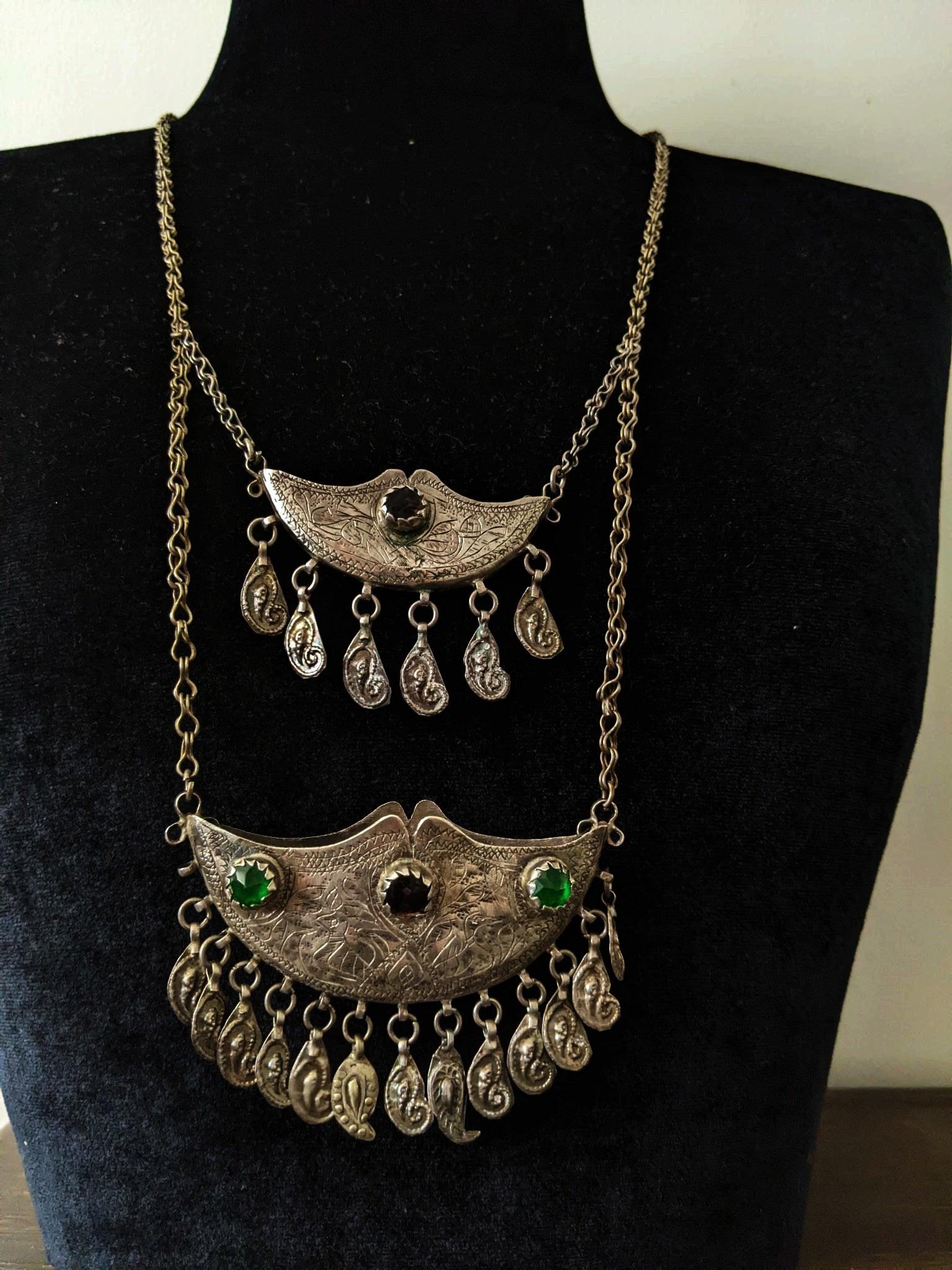 Vintage Silver Islamic Kashkul Necklace - Anteeka