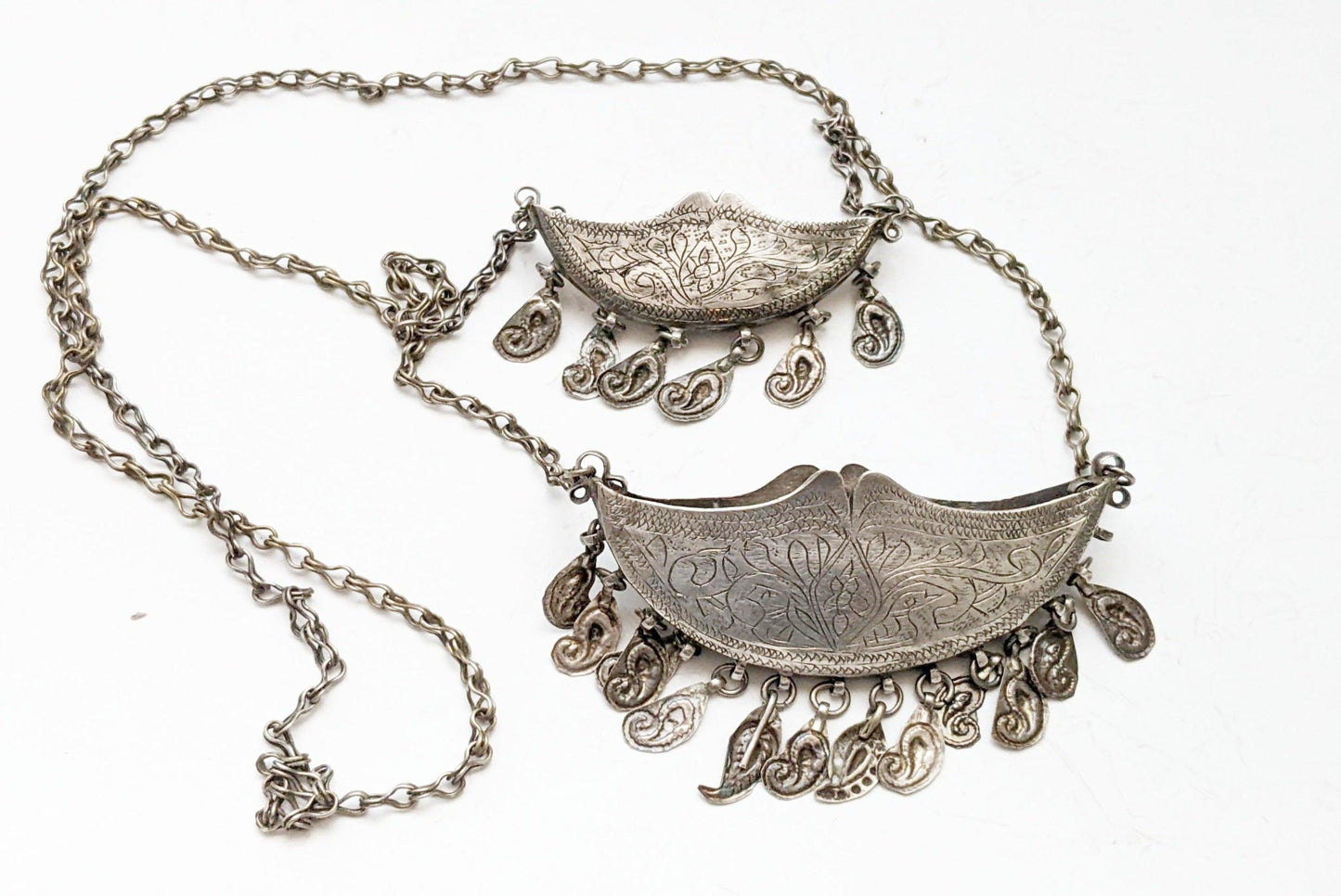 Vintage Silver Islamic Kashkul Necklace - Anteeka