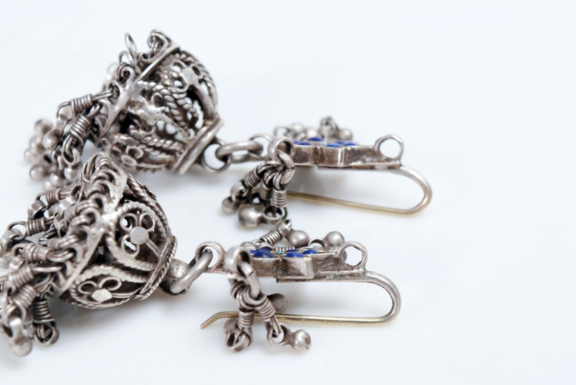tribal silver earrings