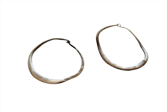 Vintage Silver Nubian Hoop Earrings or Nose Rings - Anteeka