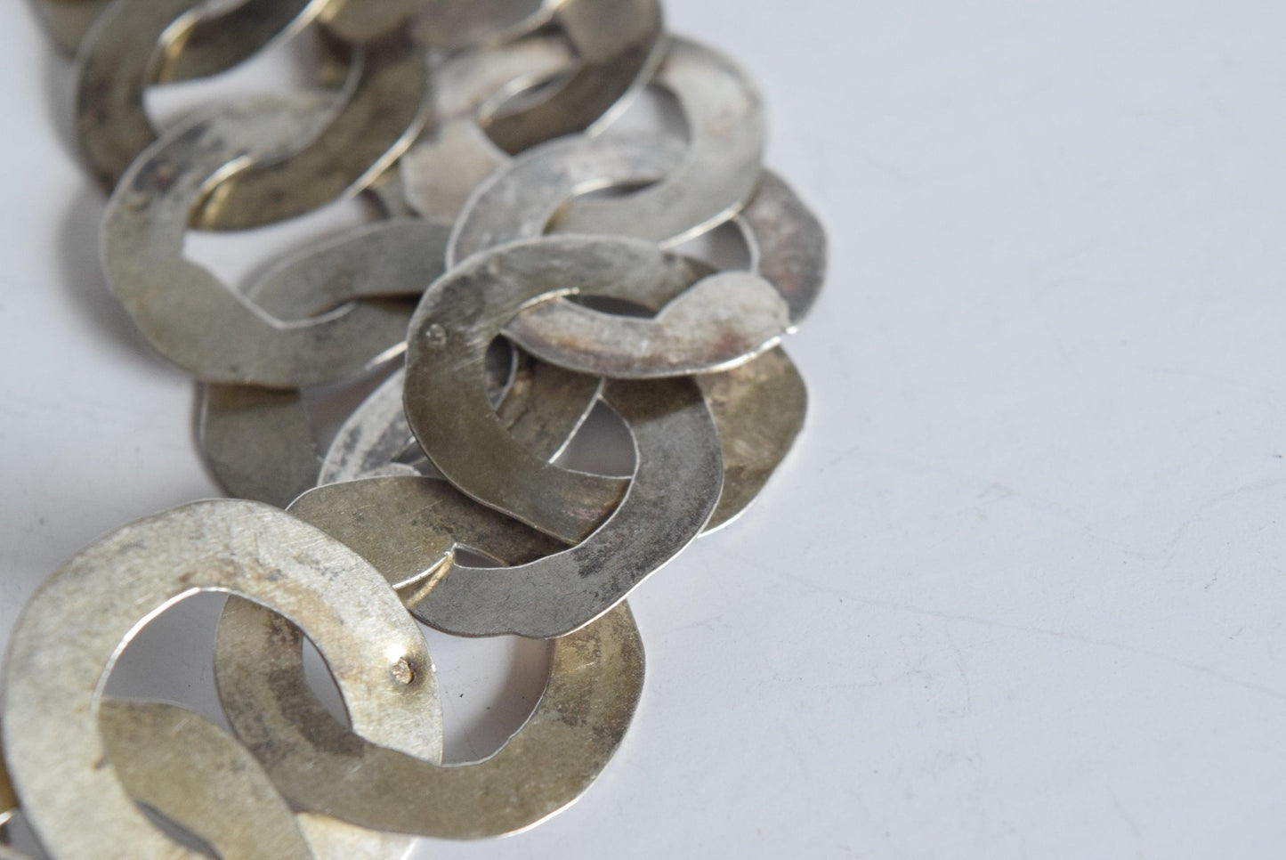 ON HOLD - Vintage Silver Tunisian Rihana Chain Necklace with Berber Pendants - Anteeka