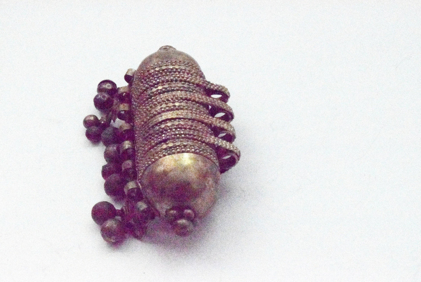 Vintage Silver Yemeni Cylindrical Amulet Box Pendant - Anteeka