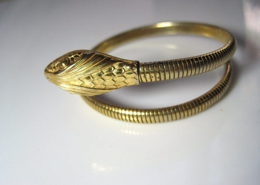 Vintage Single Coil Vermeil Sterling Forstner Bracelet - Anteeka