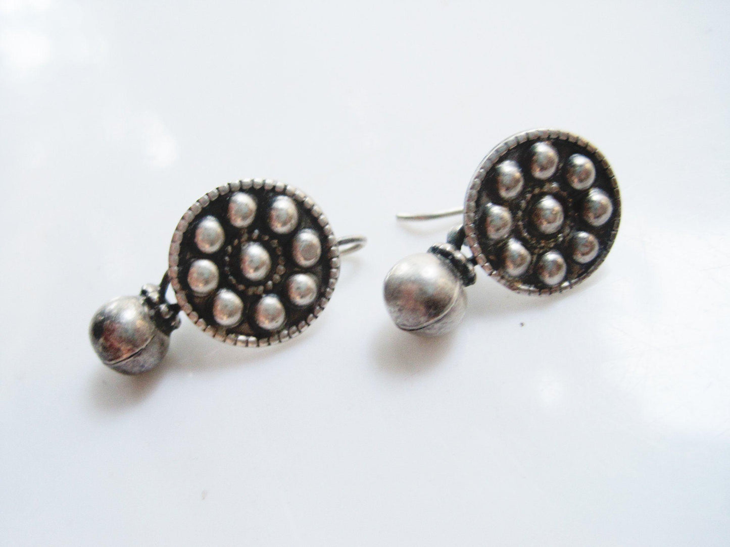 silver indian earrings