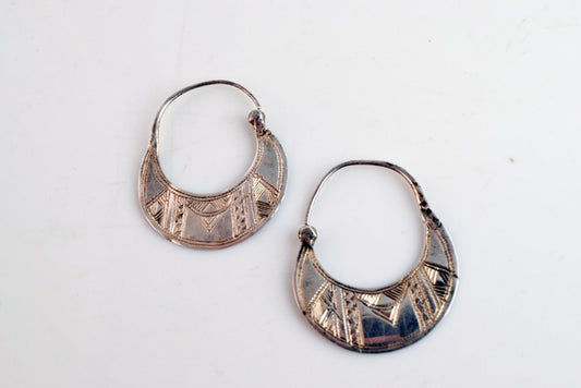 Tuareg silver earrings