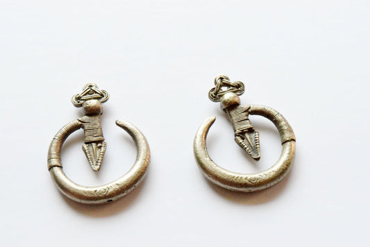 Vintage Small Yao Earrings for Extended Ear Holes - Anteeka