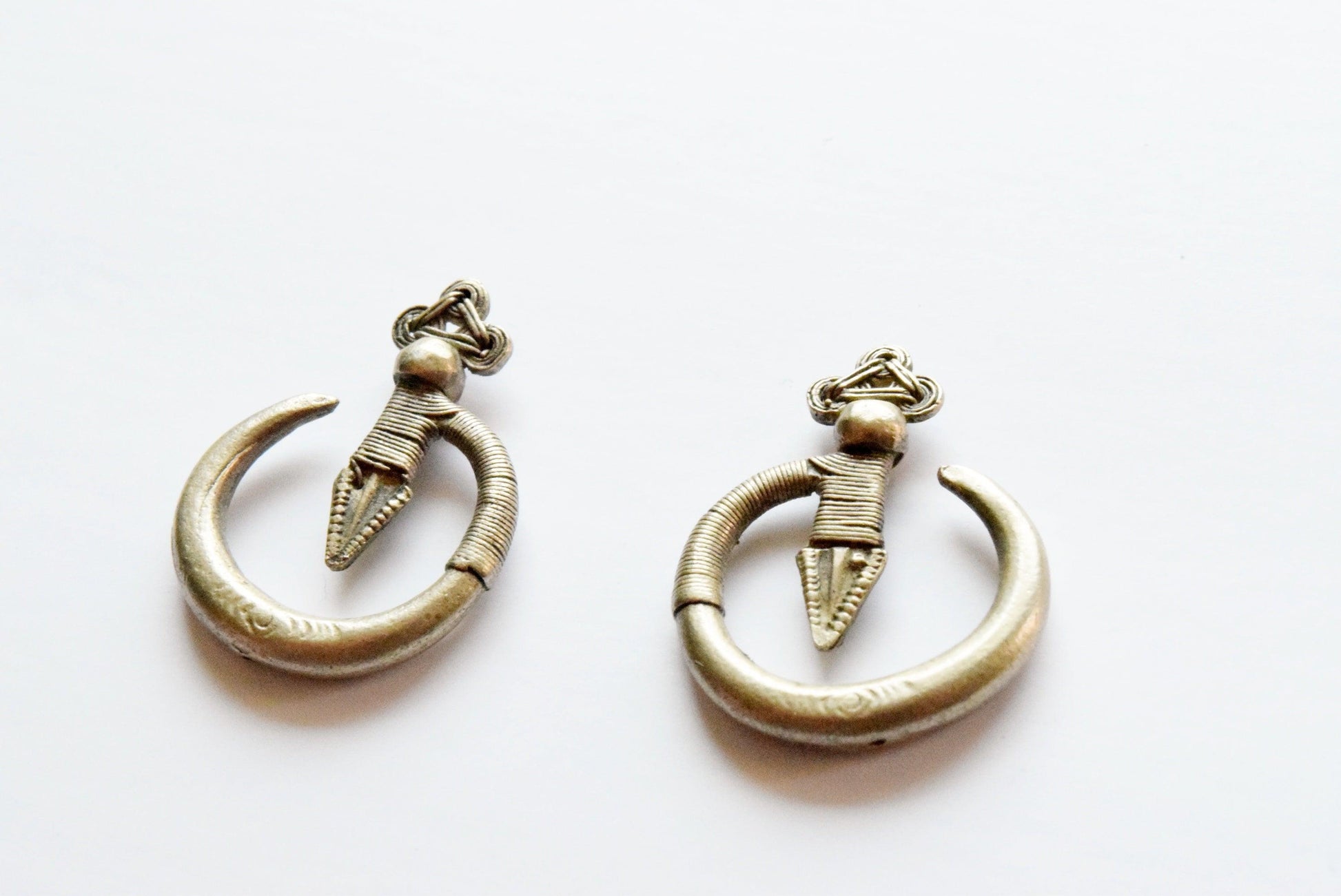 Vintage Small Yao Earrings for Extended Ear Holes - Anteeka
