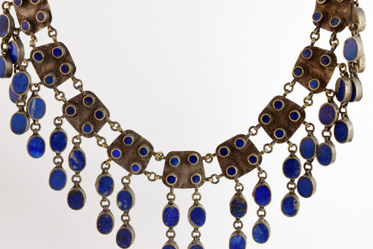 lapis bib necklace