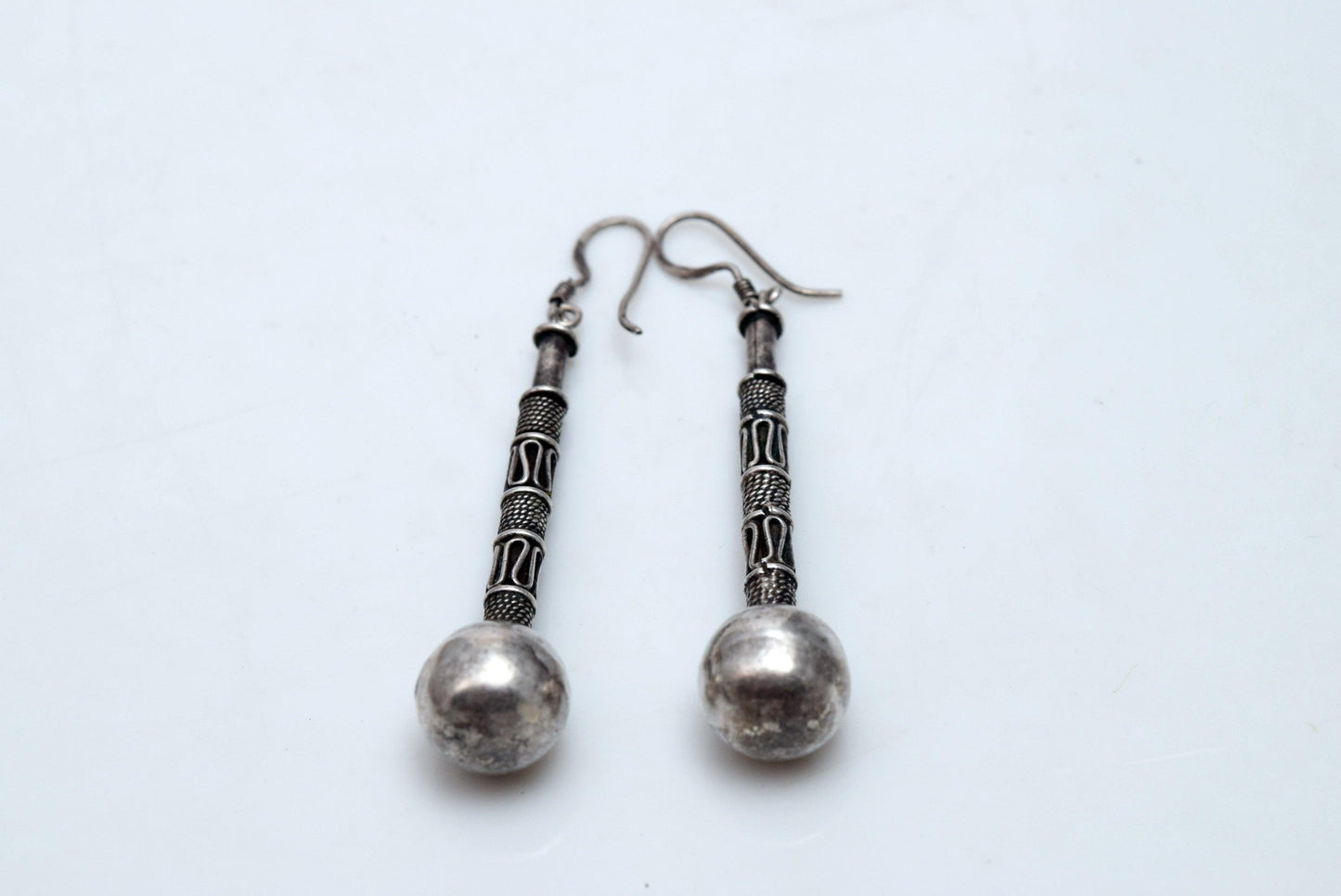 silver bali earrings