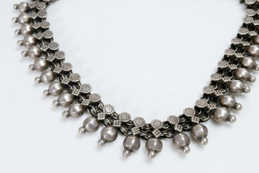 Indian silver choker