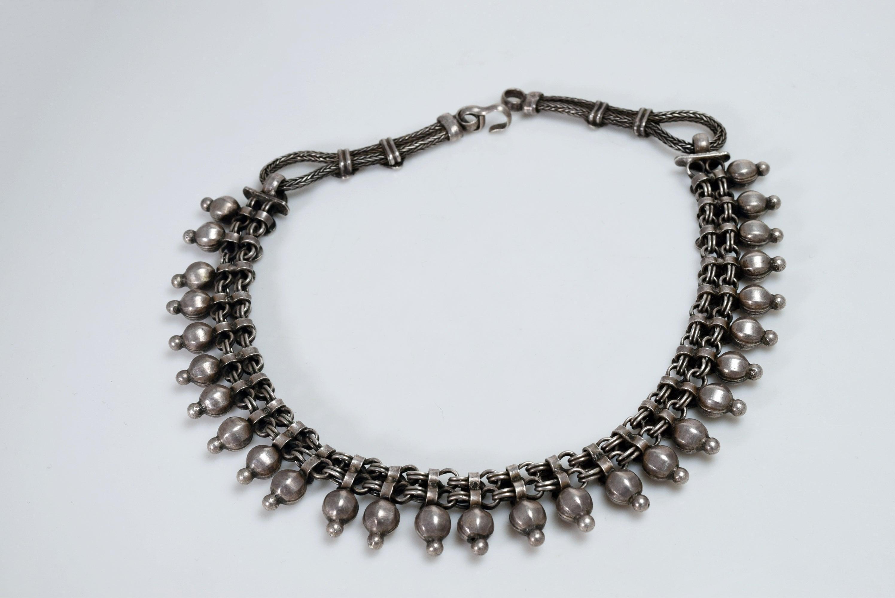 Indian 800 Silver Tribal Necklace hot