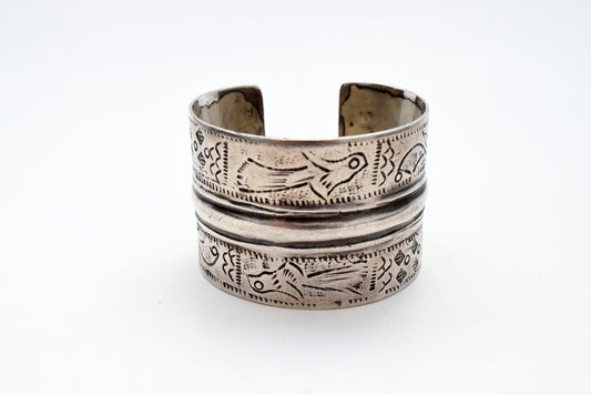 Tunisian silver cuff