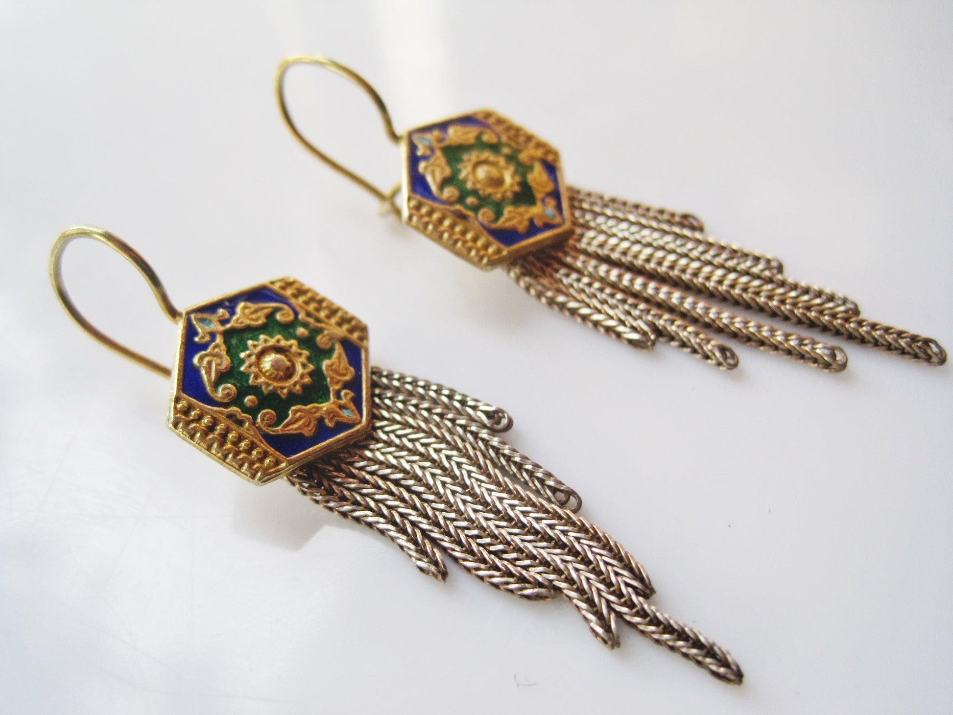 foxtail chain earrings