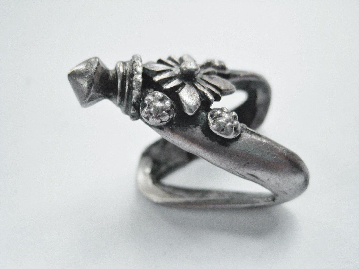tribal india silver ring