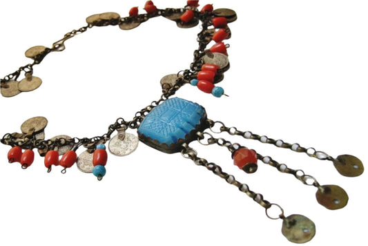 On hold for L - Old Kurdish Necklace with Coins from the Ottoman Era - Anteeka